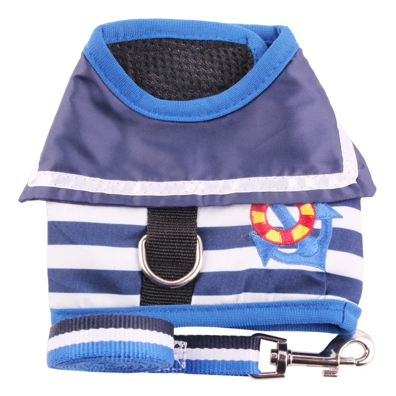 

Dog Harness Leash Set Pet Vest Collar Traction Rope Dog Walking Chain Striped Harness Cat Dog Leash Puppy Supplies Accessories