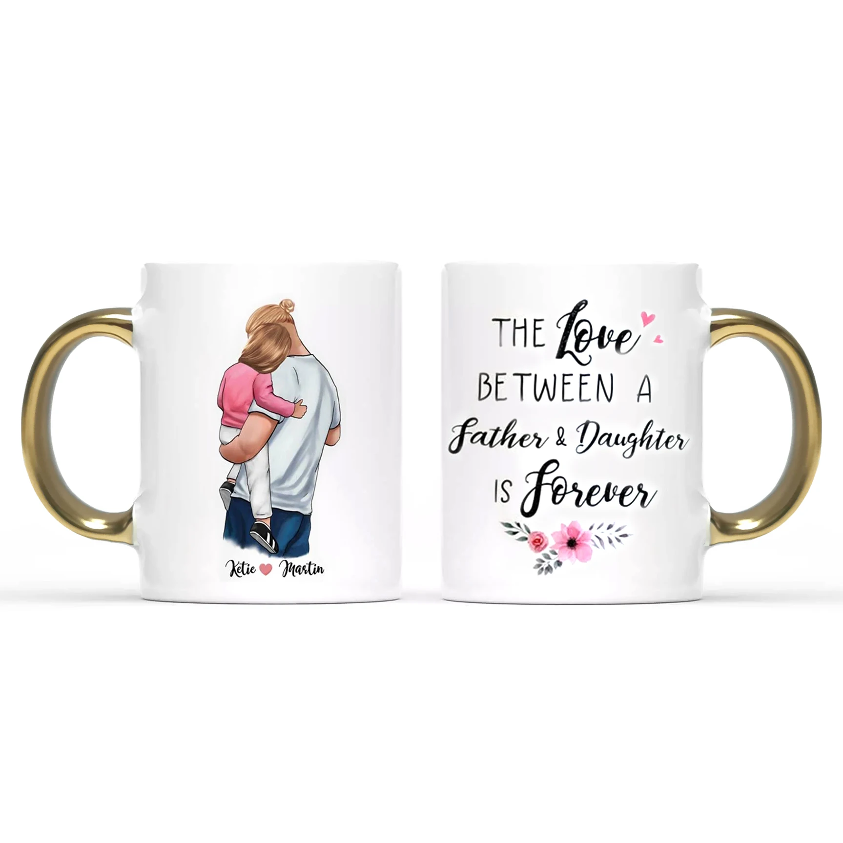 

Кружки для кофе персональные с возможностью креативного самостоятельного выбора между кружка, папы, дочки и любовь навсегда белыми кофейны...