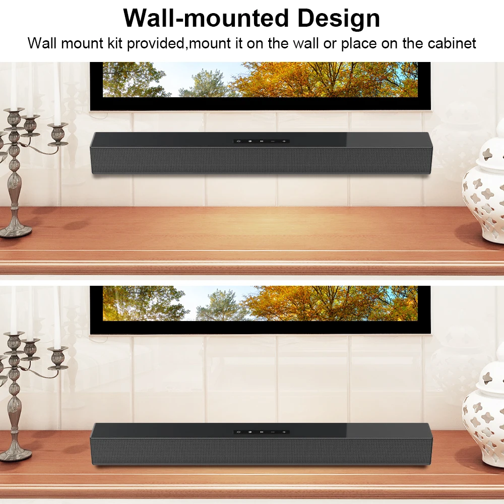 40W Home Theater TV SoundBar Bluetooth Speaker Surround Stereo Wired Sound Bar Built-in Subwoofer Optical HDMI-Compatible AUX enlarge