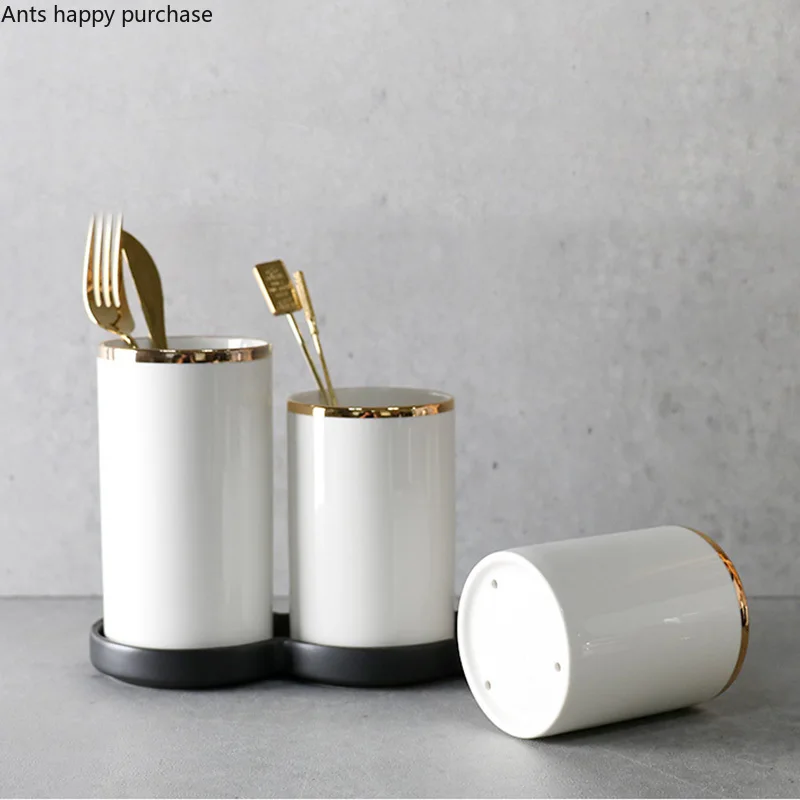 Золотая Трассировка керамическая корзина для палочек товары дома кухни