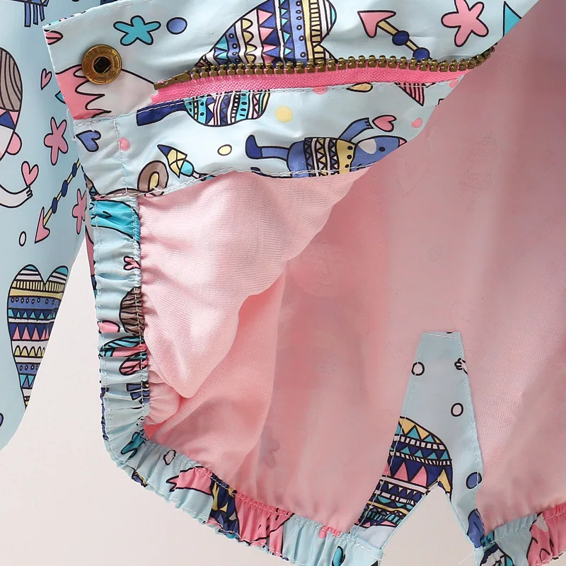 Детская ветровка с принтом граффити куртка для девочек детская пальто осенняя