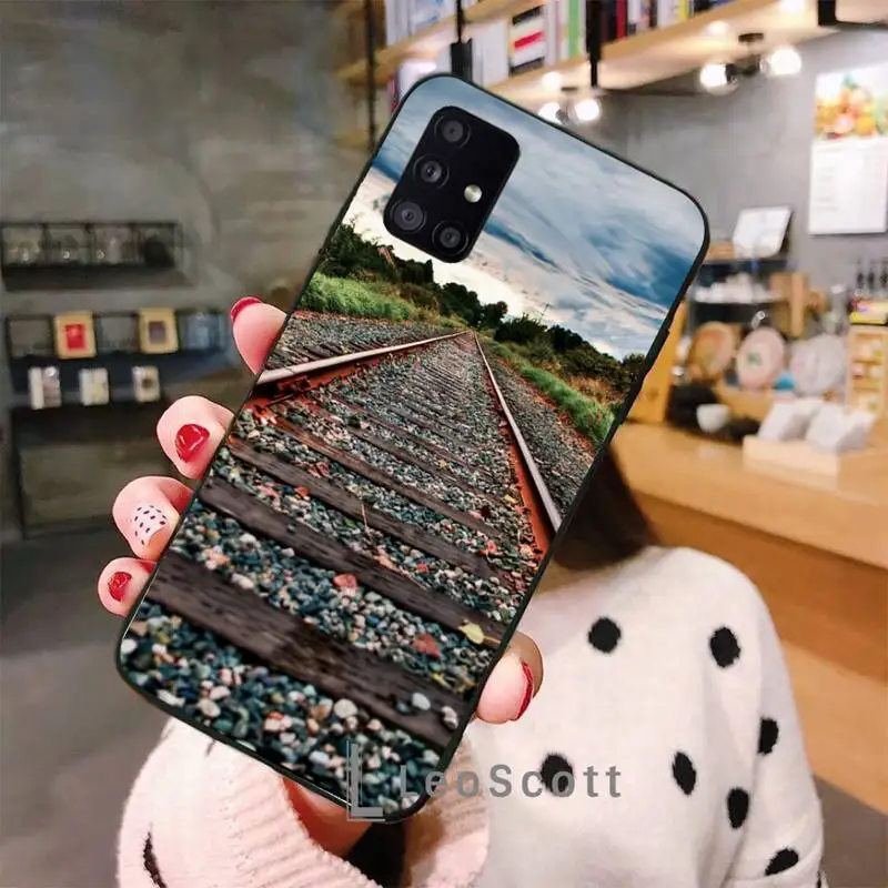 

Train tracks rail Phone Case For Samsung A40 A31 A50 A51 A71 A20E A20S S8 S9 S10 S20 Plus note 20 ultra