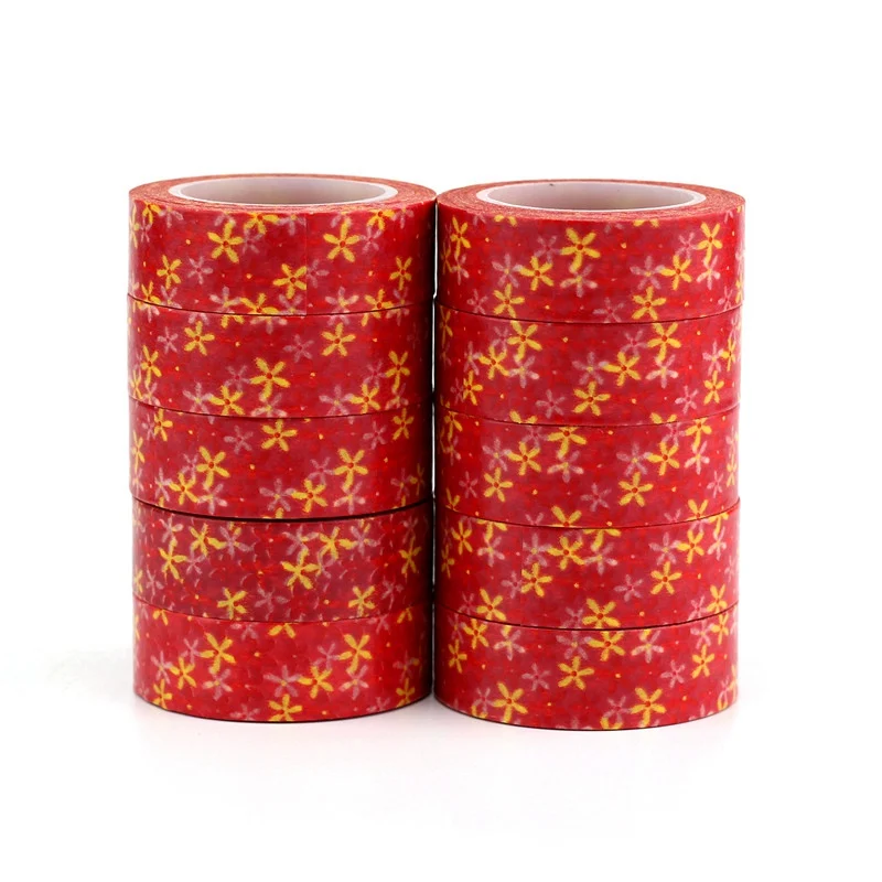 

Wholesale 10PCS/lot Kawaii Snowflake Christmas Washi Tapes for Planner Bullet Journal Stickers Adhesive Masking Tapes Stationery