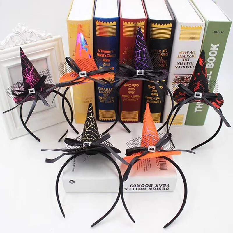 Детская Милая повязка на голову Хэллоуин заколка для волос в виде тыквы