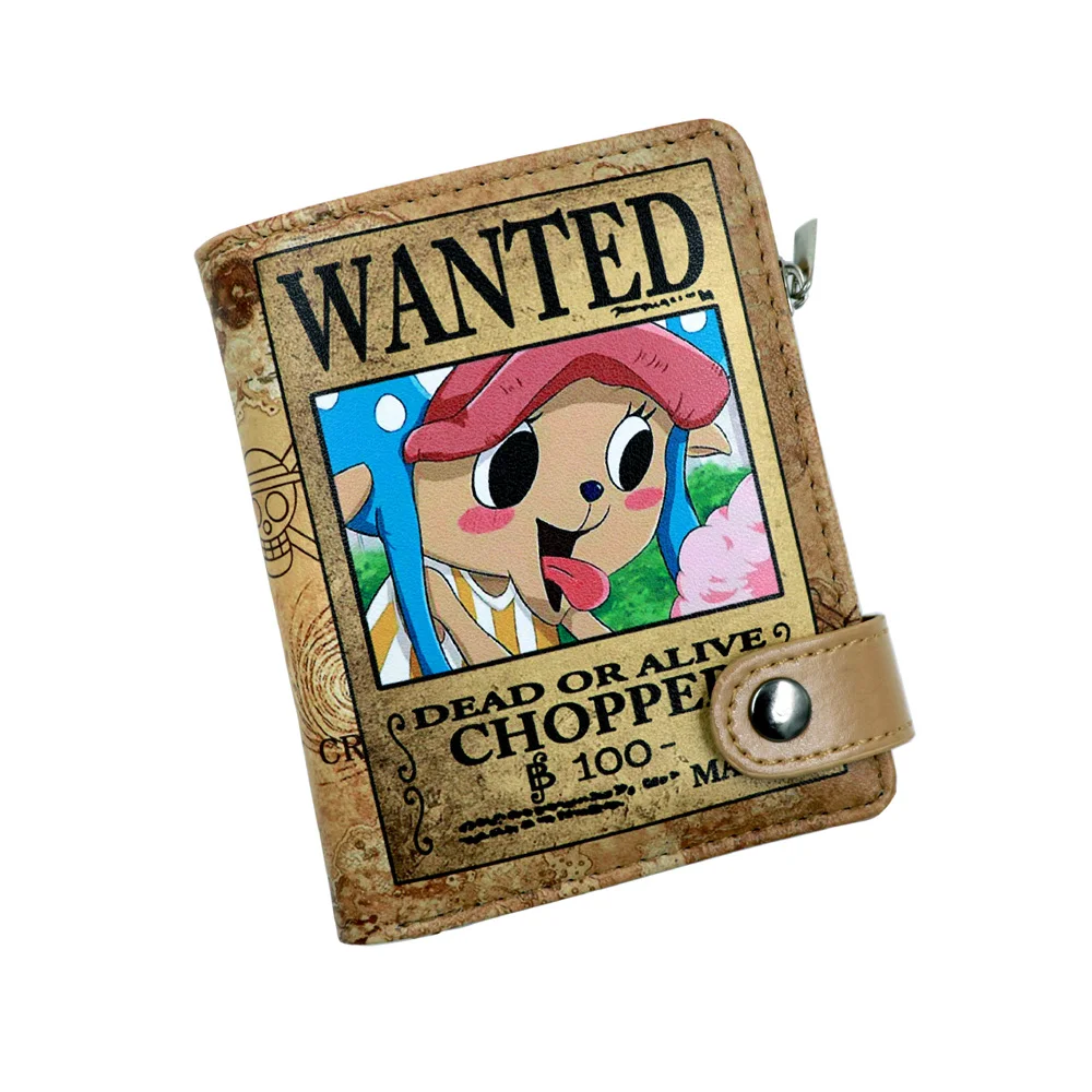 Tony Tony Chopper Аниме одна деталь обезьяна Д. Луффи из искусственной кожи короткий кошелек многослойный держатель для карт кошелек - Цвет: Tony Tony Chopper