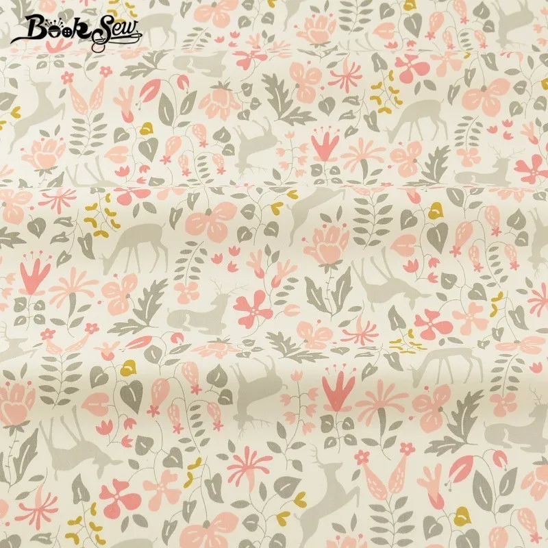 40x50cm Booksew, 40x50 см, хлопок, ткань Telas Tissu, мультфильм, животные, цветы, серия, Анкара, ткань, подушка, одеяла, сделай сам, пэчворк, для детей - Цвет: 40x50cm