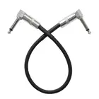 Гитарный кабель 30 см11,8 дюймов гитарная педаль эффектов инструмент соединительный кабель с 14 дюйма 6,35 мм серебряный правый угол штекер