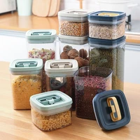 kitchen sealed jar plastic food stackable storage box dried fruit bean sugar tea coffee airtight container for household items