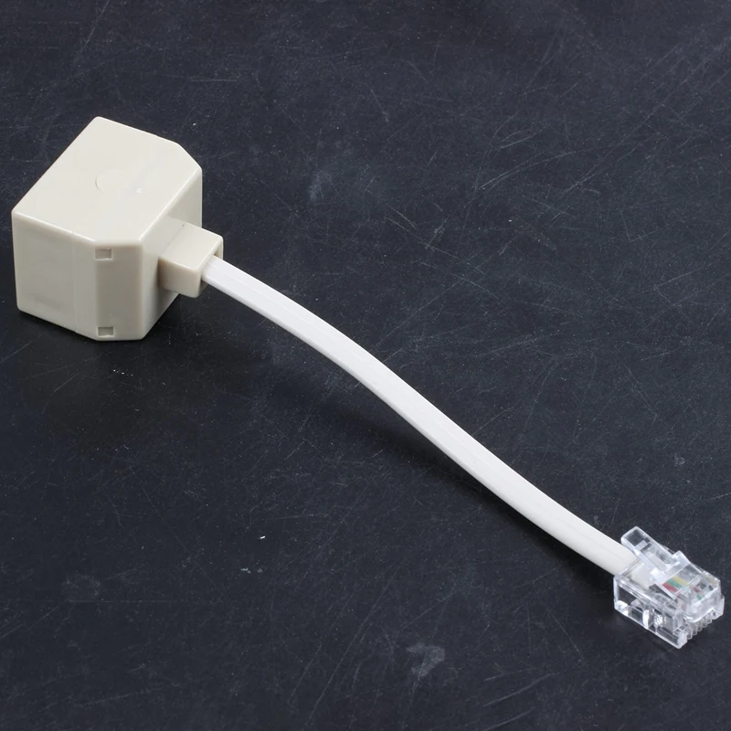 2X Telephone RJ11 Male Line to Double Female Jack Filter Splitter Adapter | Компьютеры и офис