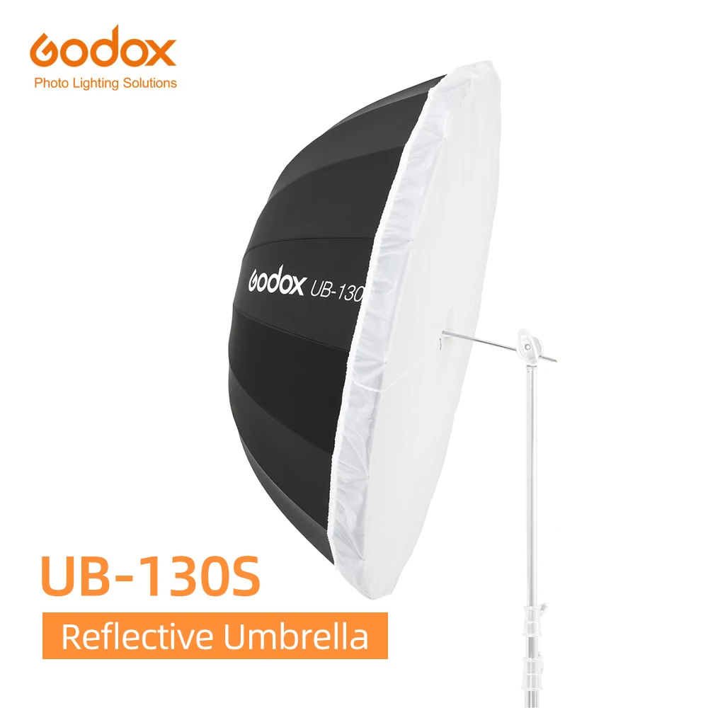 Godox UB 130S 51 дюймов 130 см параболический черный светоотражающий Зонт