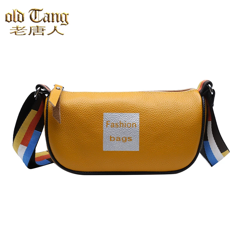 

Retro Genuine Leather Shoulder Bags for Women 2021 Luxury Brand Designer Crossbody Bags Vintage Solid Color Messenger Tote Sac