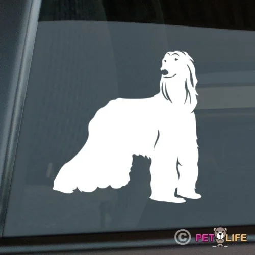 

Afghan Hound Sticker Die Cut Vinyl computer decal