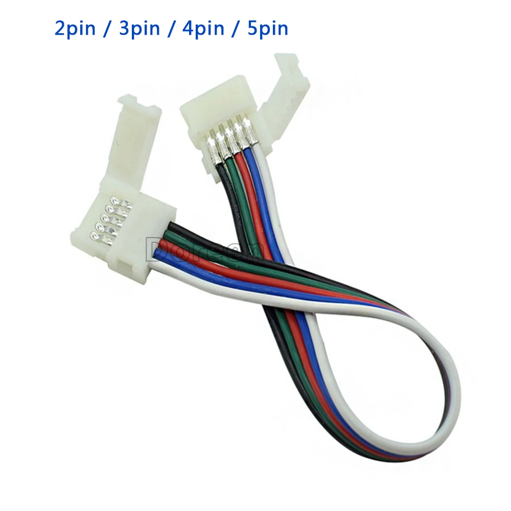 Светодиодный 2 контактный 3pin 4pin 5pin разъем двойной кабель для 3528 5050 WS2811 RGB RGBW