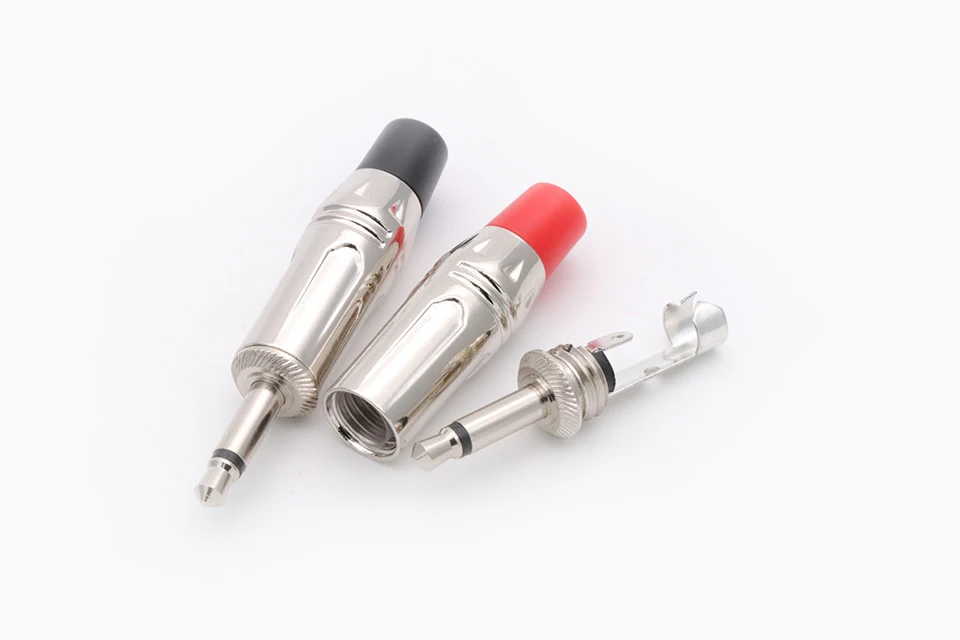 Conector de Fio de Solda Fone de Ouvido Prata Mono Macho Plug Niquelado 2 Pinos Faça Você Mesmo Jack 100 Pçs 3.5mm 11 conector de fio de solda niquelado 2
