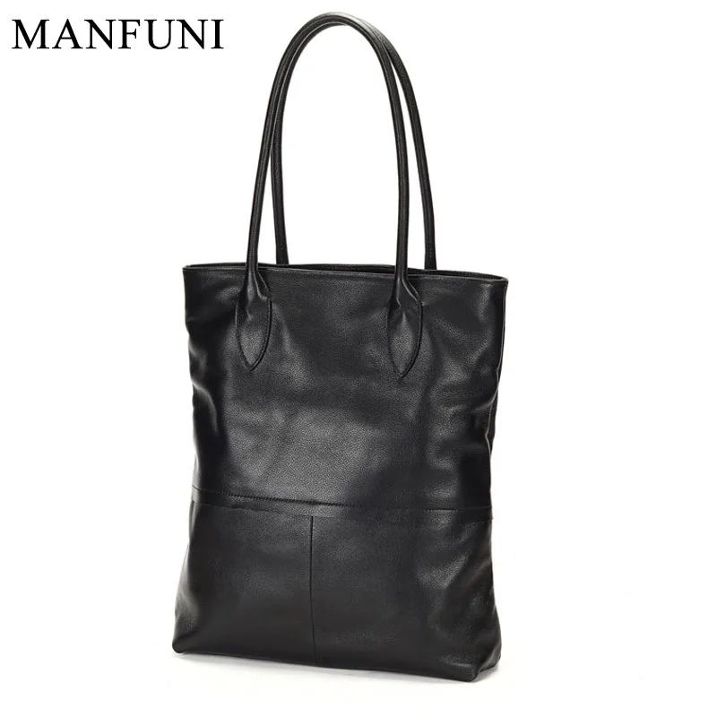 

New Women Shoulder Bags 100% Genuine Leather Bucket Causal Tote High Quality Handmade Soft Cowhide Handbag Shopping Bag