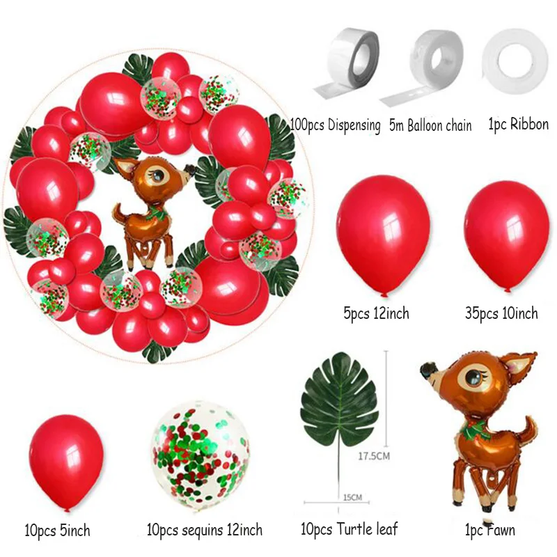 74 шт./компл. Рождественские шары из латекса в виде рождественского венка