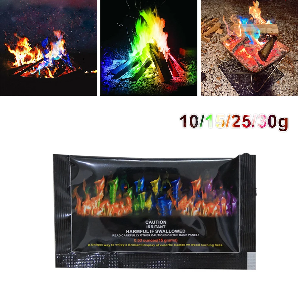 

10g/15g/25g/30g Magic Fire Colorful Flames Mystical Fire Magic Tricks Party Tool Color Toy Outdoor Birthday Party Supplies