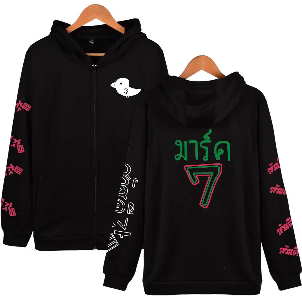 

GOT7 real Thai Zipper Hooded Sweatshirt Harajuku Casual Loose Cotton Plus Polyester Hoodie Fashion Print High Quality Clothes