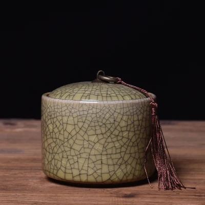 Chinese Style 340ml Ceramic Tea Caddy Storage Bottles Mini Portable Puɾr Sealed Cans Tanks Travel Leaf Box | Дом и сад