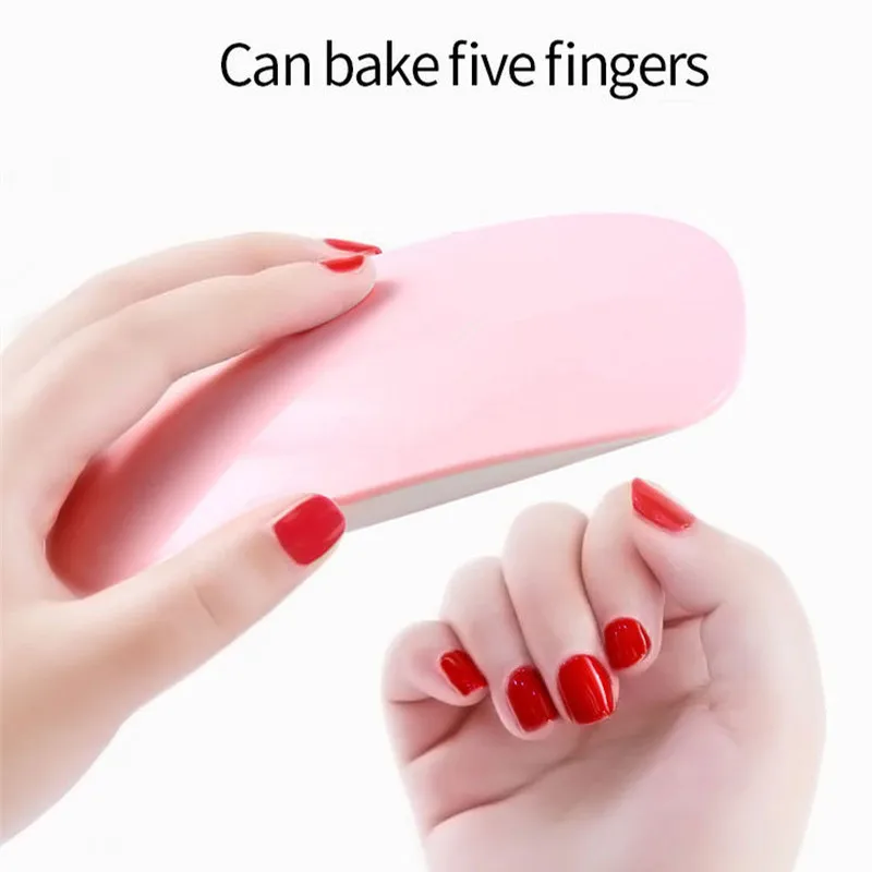 Portable Mini 6W LED Lamp Nail Dryer USB Charge 30s 60s Timer Light Quick Dry Nails Gel Manicure For Art Tools | Красота и здоровье