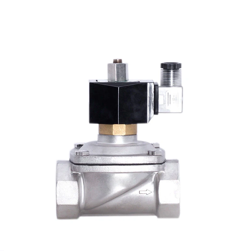 

1-1/2" Stainless Steel Solenoid Valve Waterproof Normally Open Solenoid Valve With LED Power Indicator 24V 12V 220V 110V