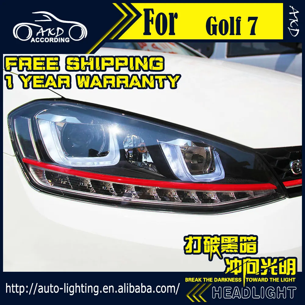 АКД бренд светодиодный задний фонарь для VW Golf 7 фары 2013 2017 Golf7 Gti R line фара двойной u