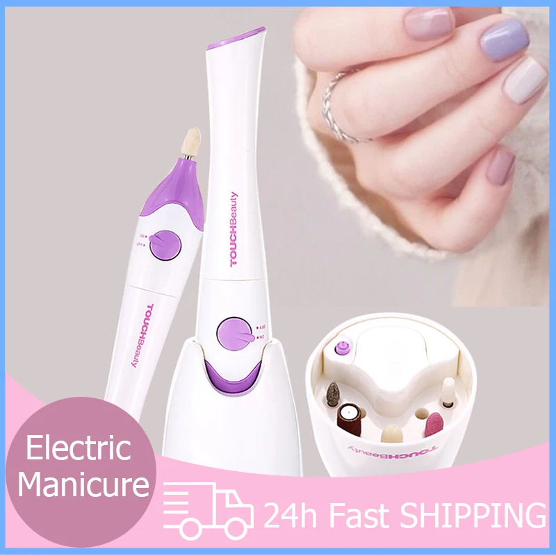 2-in-1 Professional Electric Nail Drill & Nail Polish Dryer UV Lamp Nail Equipment 5PCS Replacement Drills Nails Accessories