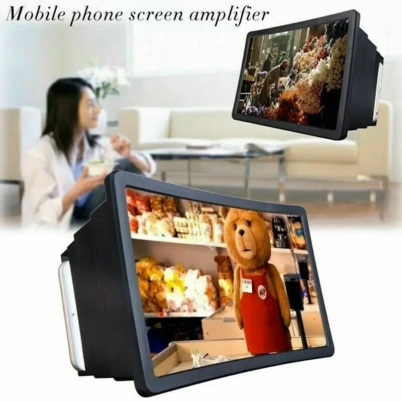 Универсальный портативный HD 3D видео Увеличенный экран смартфона Лупа усилитель