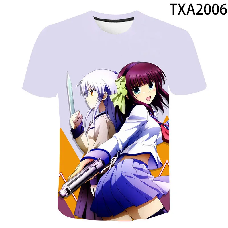 

Anime Angel Beats Men Women Children Short Sleeve 3D Printed T-shirt 2020 New Summer Boy Girl Kids Fashion Streetwear