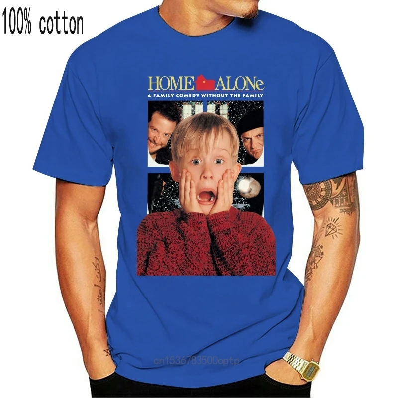 

New Home Alone V2 movie poster 1990 Christmas T-SHIRT DTG (WHITE BLACK) S-5XL