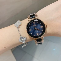luxury brand women watches ceramic ultra thin quartz wrist watch ladies slim with date fashion bracelet gift set montre femme