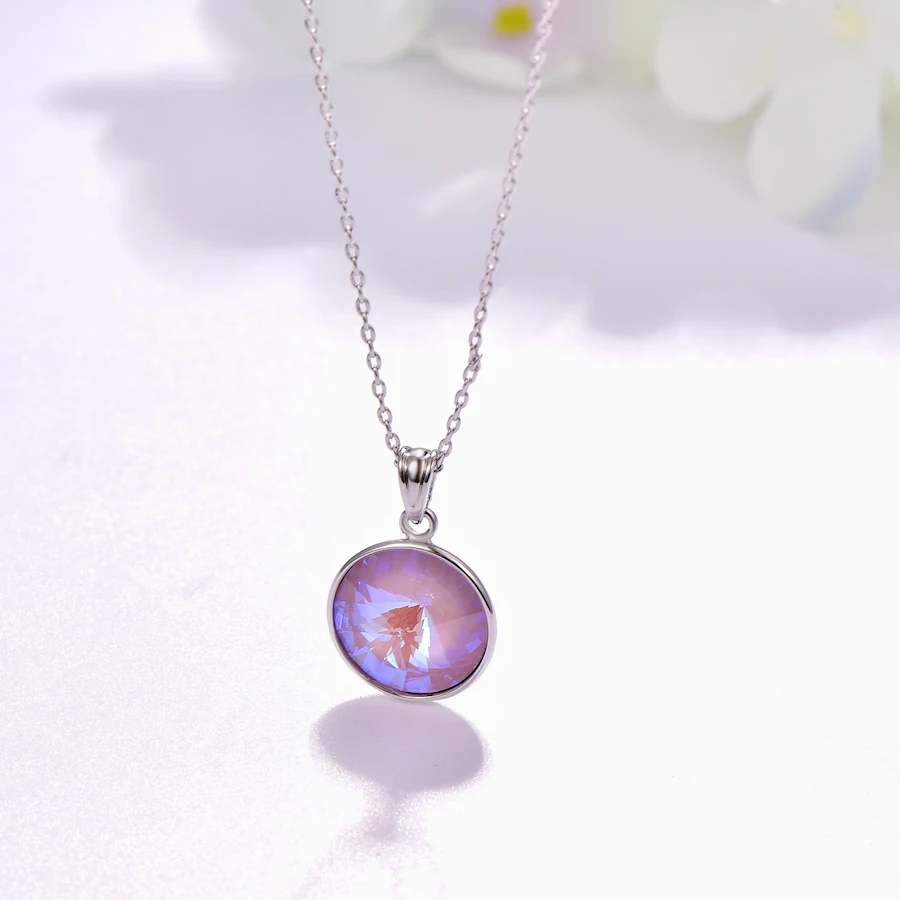 Ожерелье с кристаллами Swarovski, новая мода, круглый камень Bella RIVOLI, ожерелье с кулоном для женщин, элегантные вечерние ювелирные изделия на свадьбу