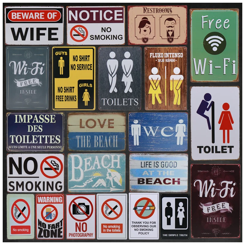 Винтажный Металлический Настенный декор картина Оловянная табличка железные