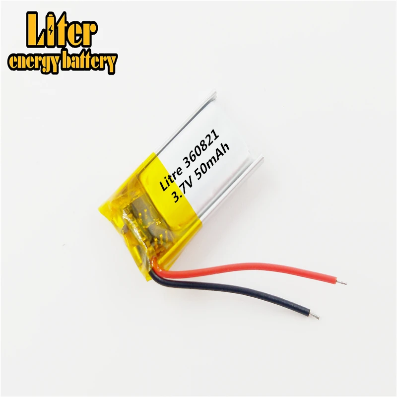 360821 3 7 V 50MAH литий-полимерная аккумуляторная батарея li ion MP3 MP4 | Электроника