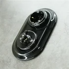 Двойной настенный выключатель 240 в, 10 А и розетка 240 в, 16 А, 2 фарфоровых рамы с утопленным креплением