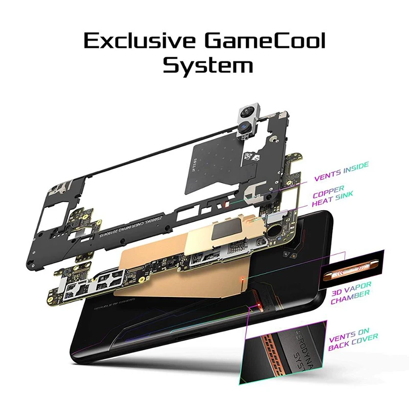 Смартфон Asus ROG Phone 2 ZS660KL 8 ГБ + 128 Snapdragon 855 Dual SIM 6000 мАч 48MP NFC Android 9 0 II|Смартфоны| |