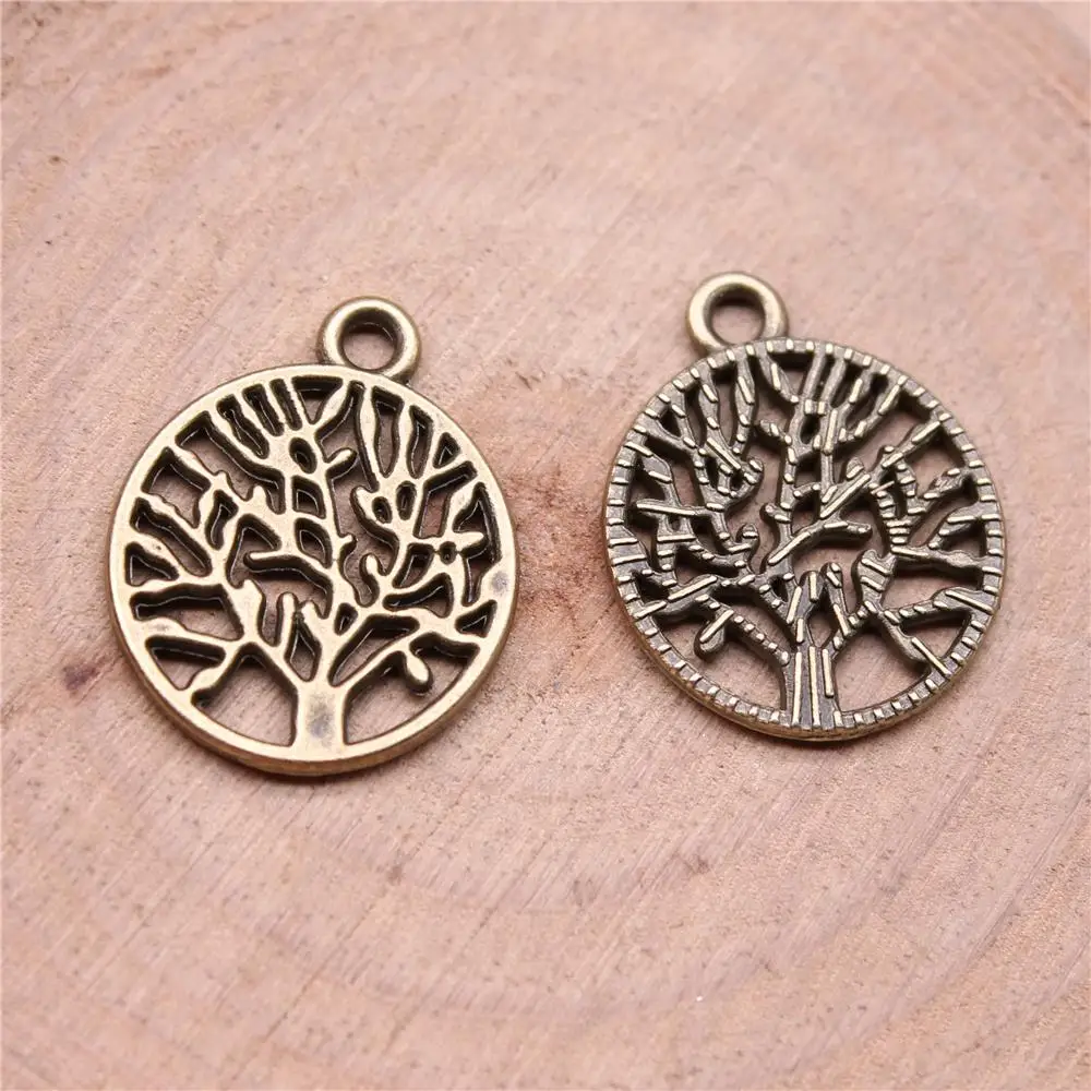 

Tree Of Life Charms For Jewelry Making Findings Handmade DIY Craft 10pcs Antique Bronze Color 20x16mm