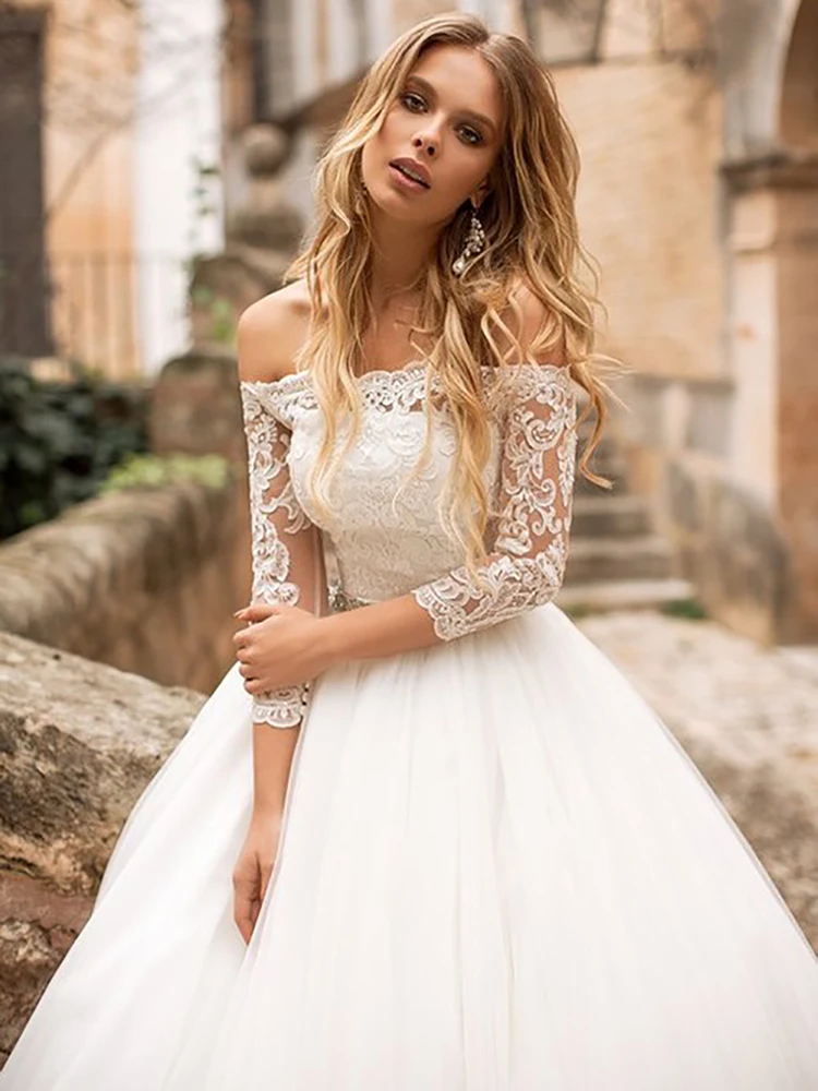 

BAZIIINGAAA Simple Wedding Dress Lace Little Beading Strapless Dress Luxury WeddingGowns Bridal Can Be Washed Bride Dresses