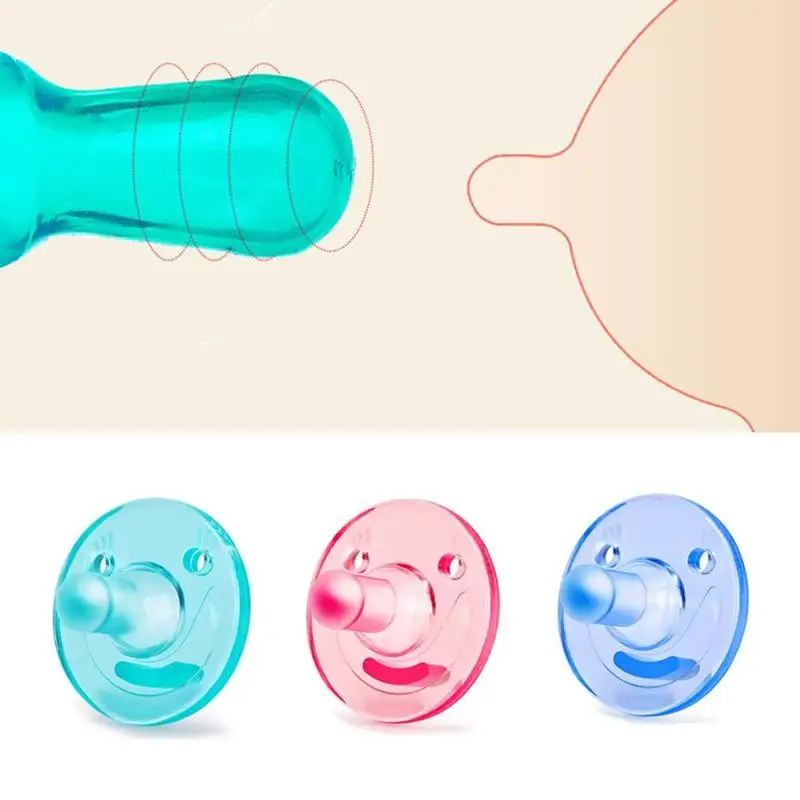 

1pc Cute Baby Soother Pacifier 4x5cm Silicone Baby Food Infant Grade Kids Teether Pacifier Pacifier Nipple Plastic Toddler G3P9