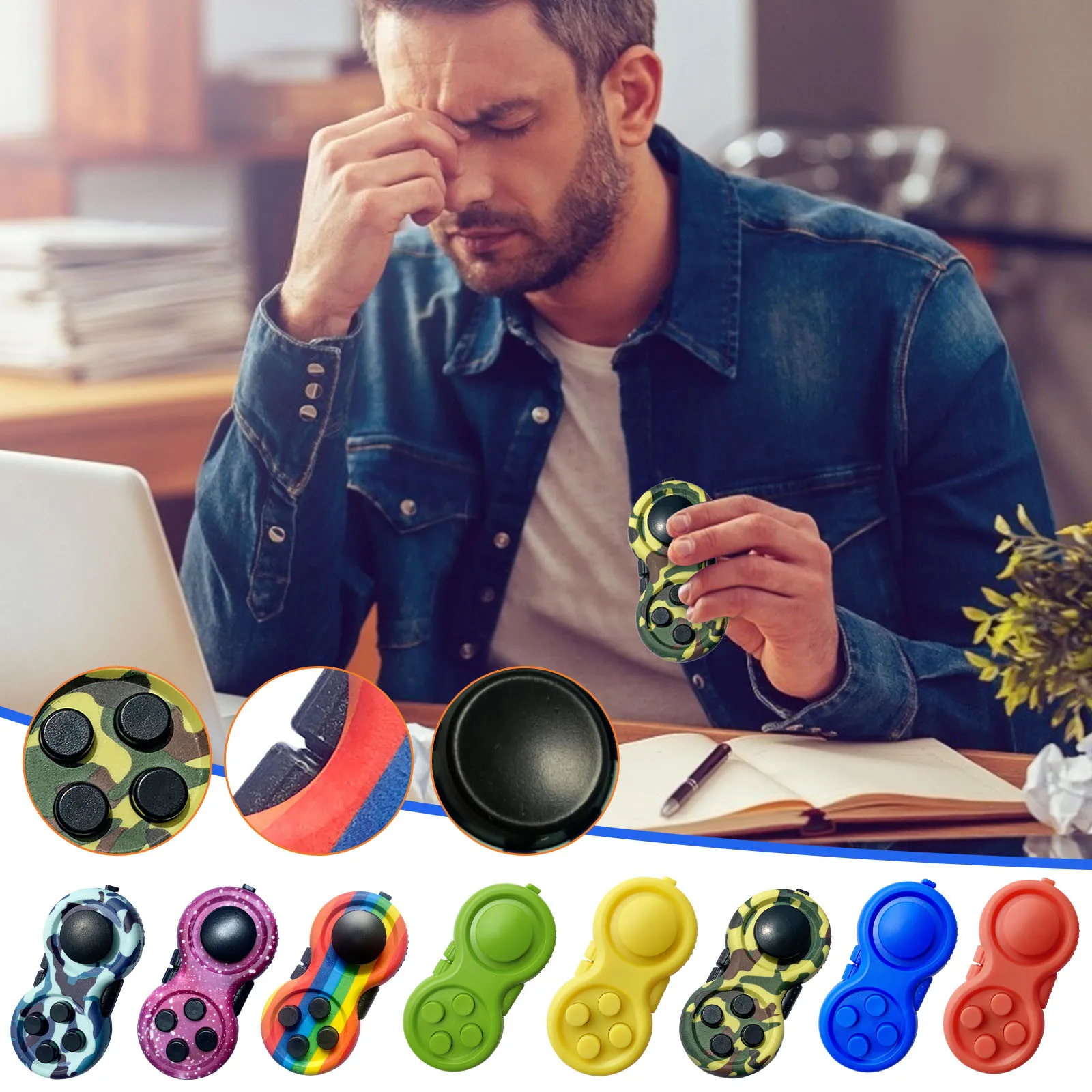 

Fidget Toys Controller Reducer Hand Shank Fidget Toy, Release Anti Stress Anxiety Pops It Figet Toys Simple Dimple симпл димпл