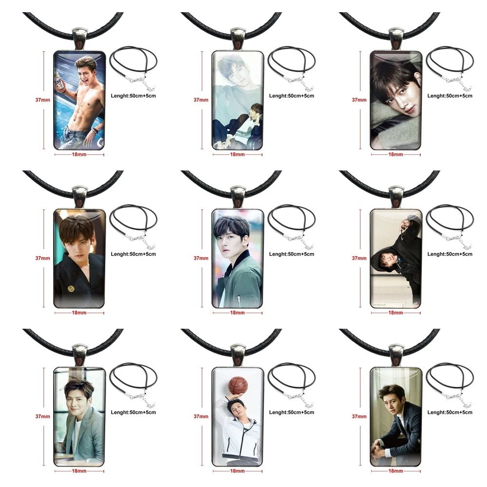 Модное ожерелье со стеклянным кабошоном женское стальным цветным колье брелок Ji