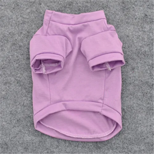 Одежда для собак однотонная хлопковая Осенняя дышащая футболка с надписью