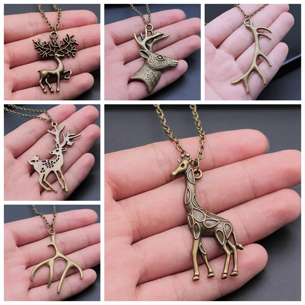 1 шт. ювелирное ожерелье для женщин Олень Подвески модный женский подарок |