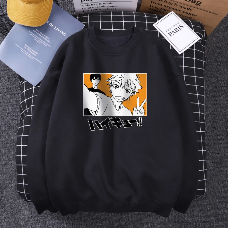 

Худи Haikyuu мужское с аниме-героями, свободная повседневная Уличная одежда, топ 2021, модная необычная индивидуальная Толстовка в стиле хип-хоп, ...