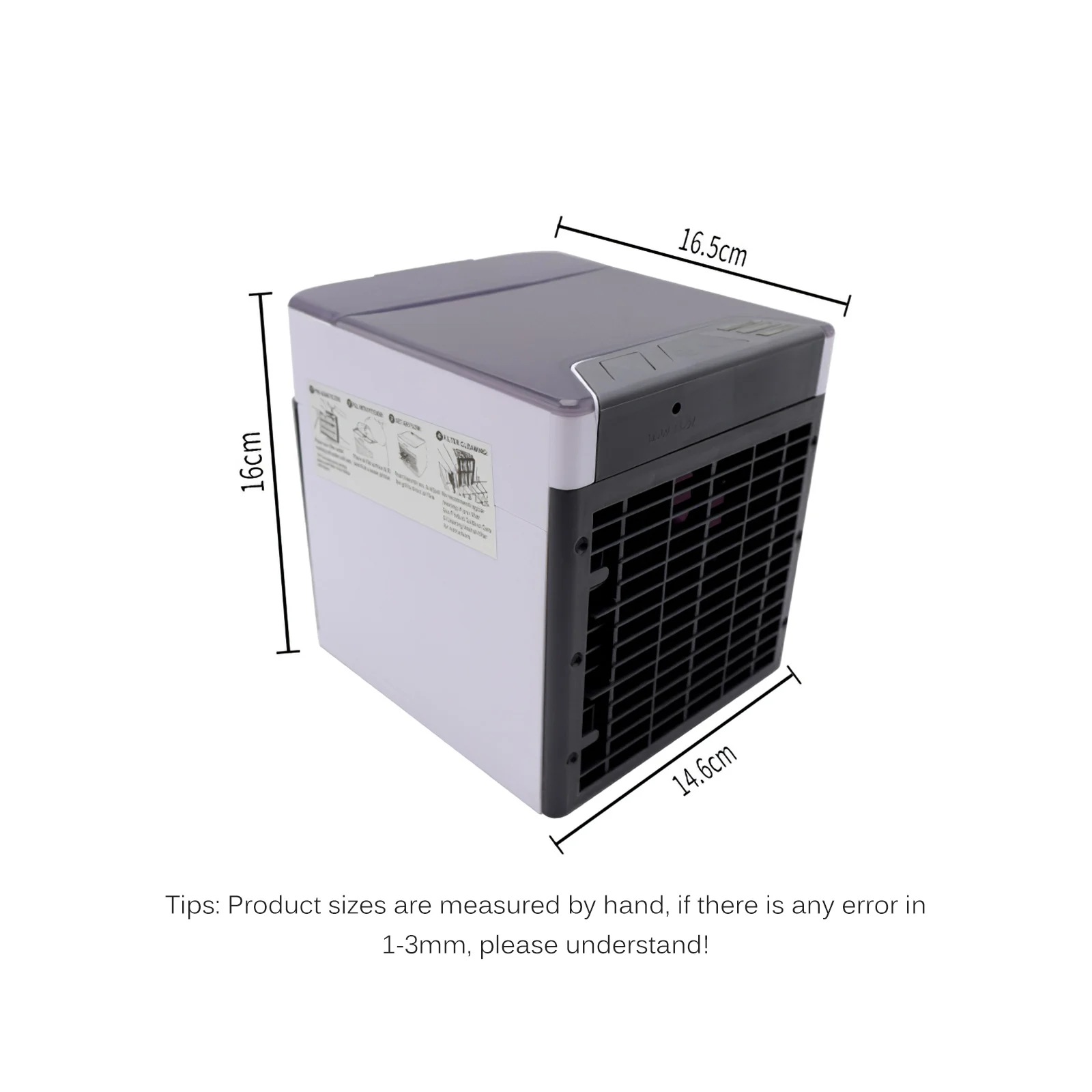 

Conditioner Personal Humidifier For Office Home LED Light Control 90 Degree Internal Cooler Desktop Cooling Fan Usb-Powered Air