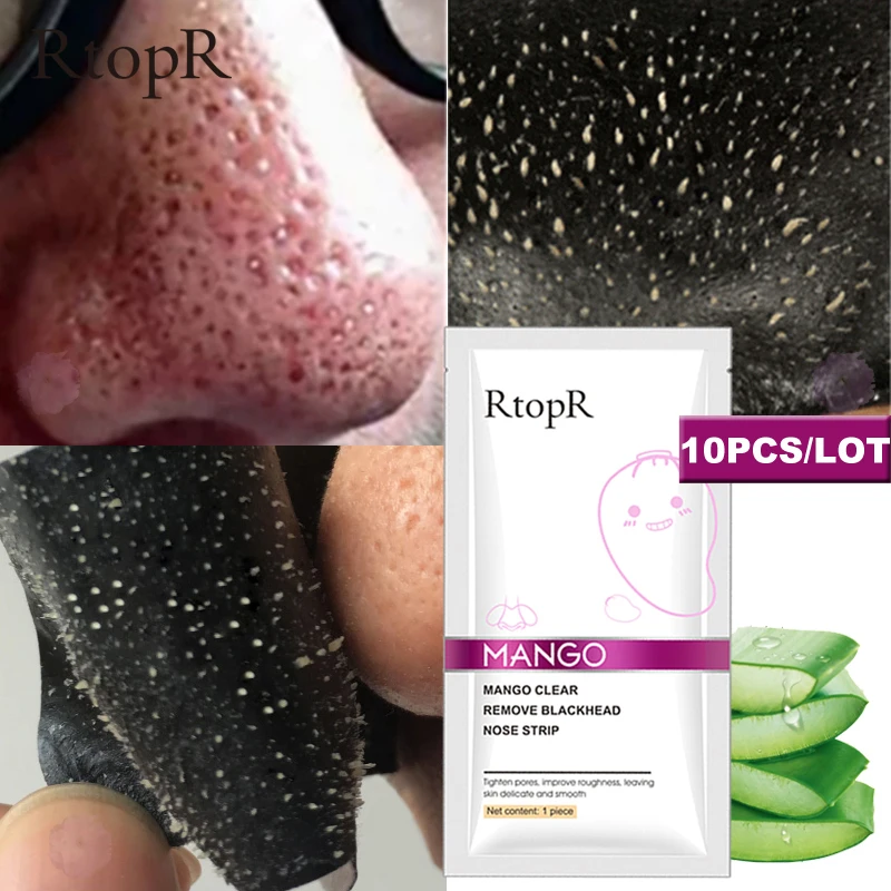 

RtopR Mango Blackhead Remover Nose Mask Acne Treatment Pore Strip Face Lift Firming Peeling T Zone Care Oil-control Skin
