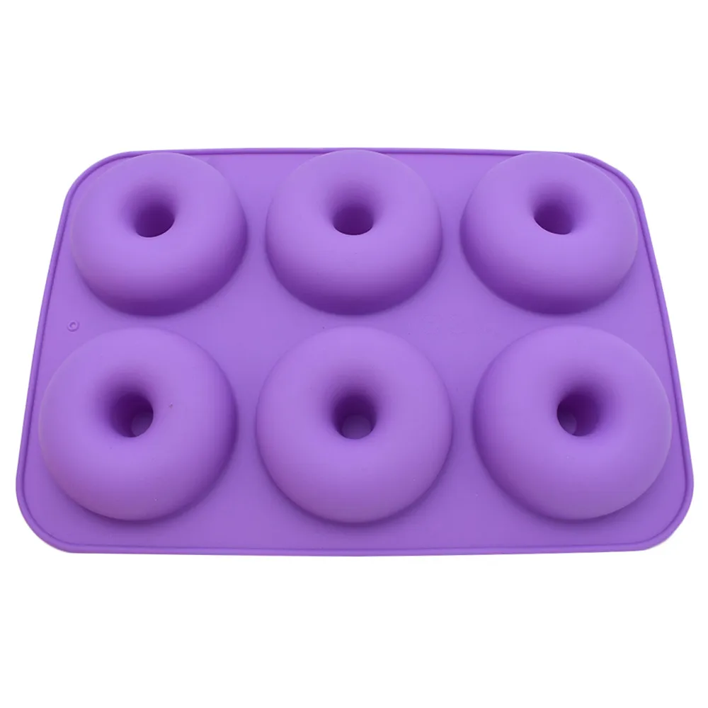 

6-Cavity Silicone Donut Baking Pan Non-Stick Mold Dishwasher Decoration Tools