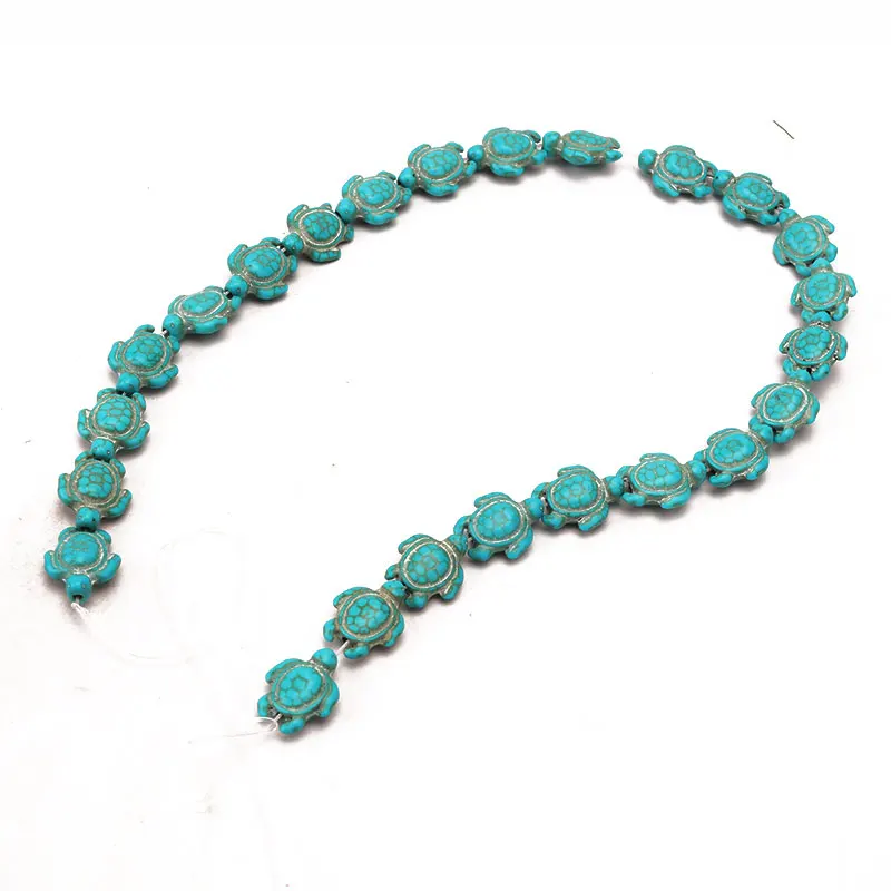 14x18 мм женские бусины из одной нити Howlite вырезанная черепаха в форме разделителя DIY Декор женские вечерние ювелирные изделия