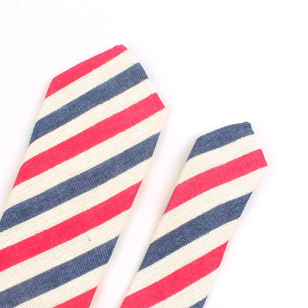 

Linen Neck Ties For Men Women Fashion Casual Striped Tie For Business Classic Mens Neckties Corbatas Narrow Men Ties Gravata
