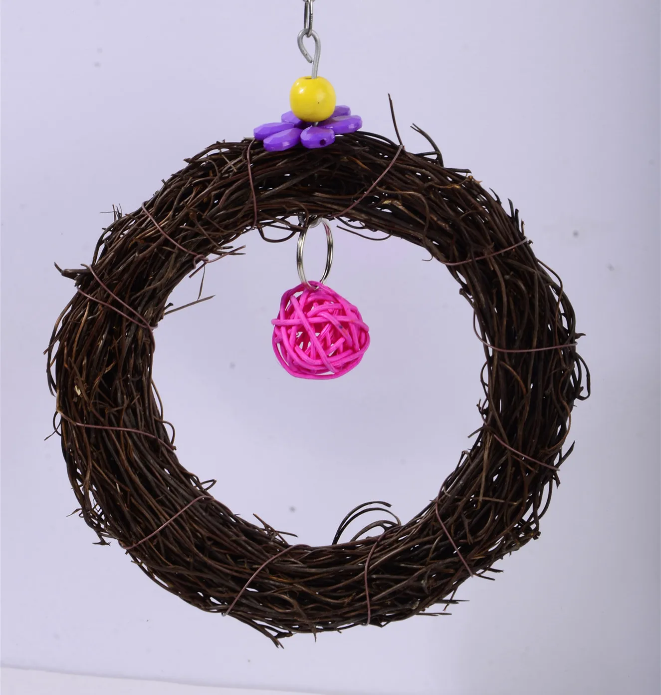 

Bird Swing Toys,Parrot Chewing Hanging Perches,Pet Birds Cage Toys Suitable for Small Parakeets
